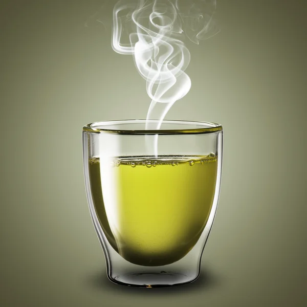 Hot green tea — Stock Photo, Image