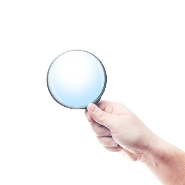 Hand Holding Magnifying Glass — Stock Photo, Image