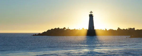 Lighthouse at sunset — Stock Photo, Image