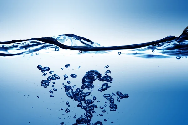Onda de água e bolha — Fotografia de Stock