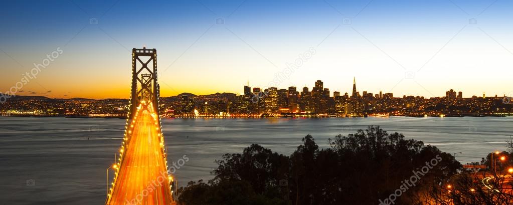 Bay Bridge with San Francisco skyline