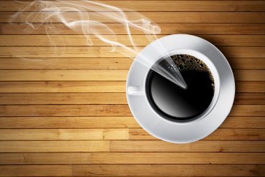 ahşap masa kahve fincan sıcak