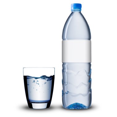 bardak ve şişe suyu