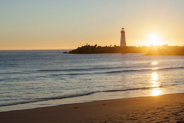 Lighthouse at sunset — Stock Photo, Image