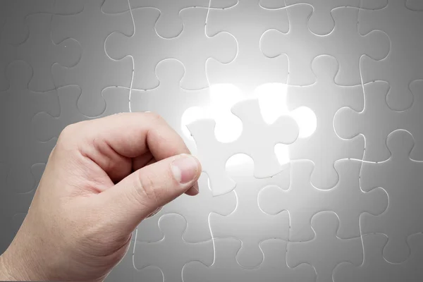 Missing jigsaw puzzle piece — Stock Photo, Image