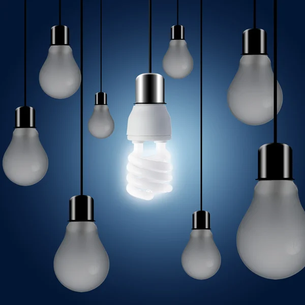 One Light bulb turn on — Stock Photo, Image