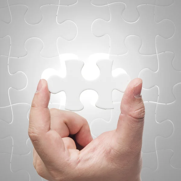 Missing jigsaw puzzle piece — Stock Photo, Image