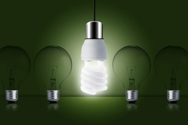 Light bulb hanging from the roof — Stock Photo, Image