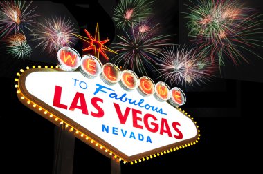 havai fişek işaretiyle las vegas Hoşgeldiniz