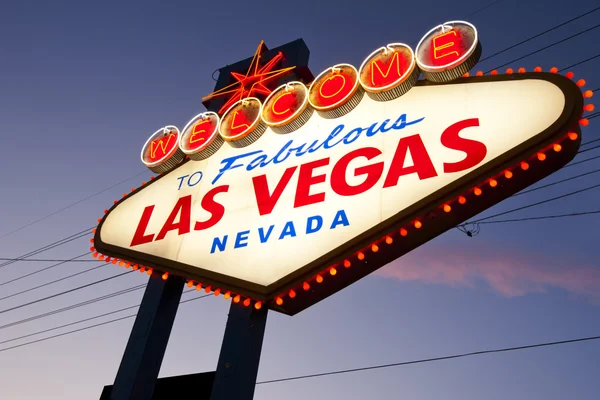 Witamy w las vegas znak neon light — Zdjęcie stockowe