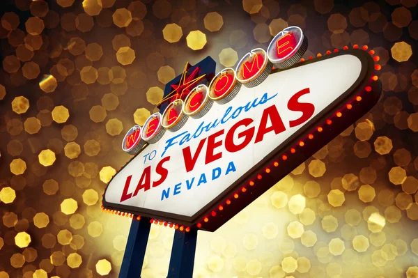 Willkommen bei las vegas neon sign — Stockfoto