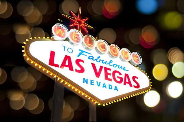 Las vegas neon tabela için hoş geldiniz — Stok fotoğraf