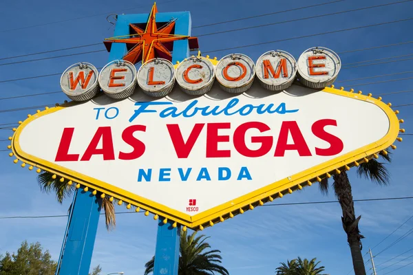 Välkommen till las vegas neonskylt — Stockfoto