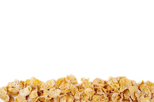 Crispy corn flakes heaped — Stock Photo, Image