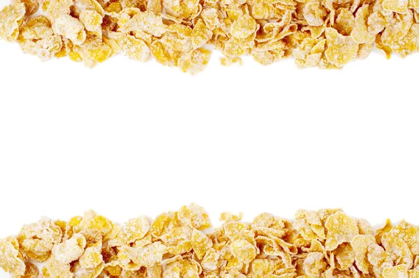 Crispy corn flakes heaped — Stock Photo, Image