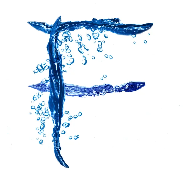 Alphabet letter made from water splash. — Stock Photo, Image