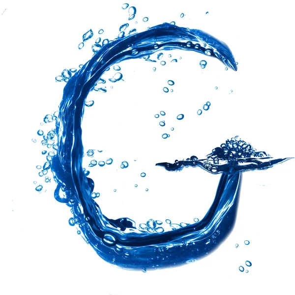 Alphabet letter made from water splash. — Stock Photo, Image