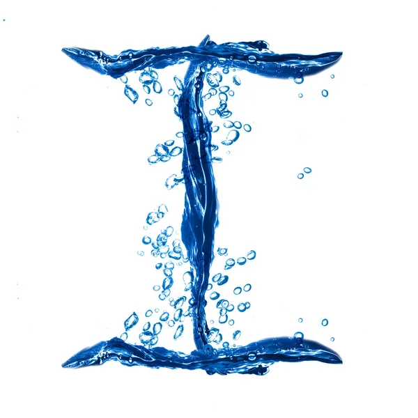 Lettre alphabet faite d'éclaboussures d'eau . — Photo