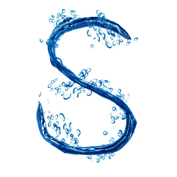 Alphabet letter made from water splash. — Stock Photo, Image