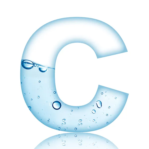 Water C Letter — Stock Photo, Image