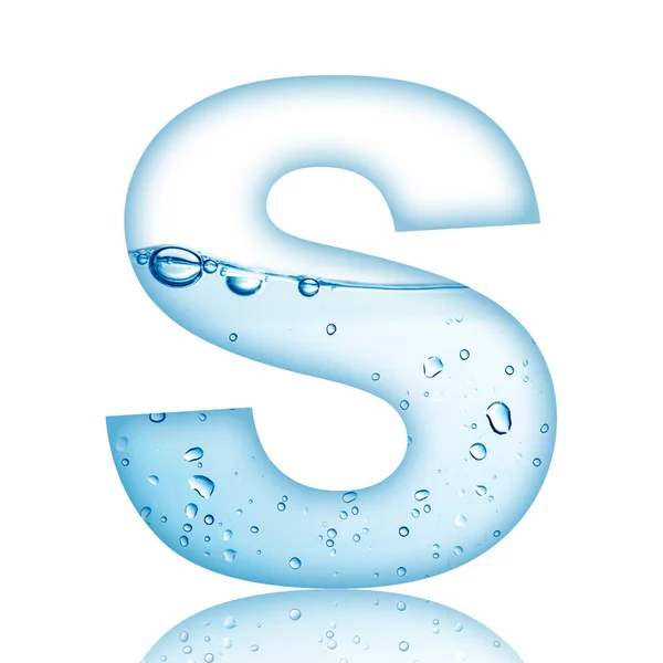 Water S Letter — Stock Photo, Image