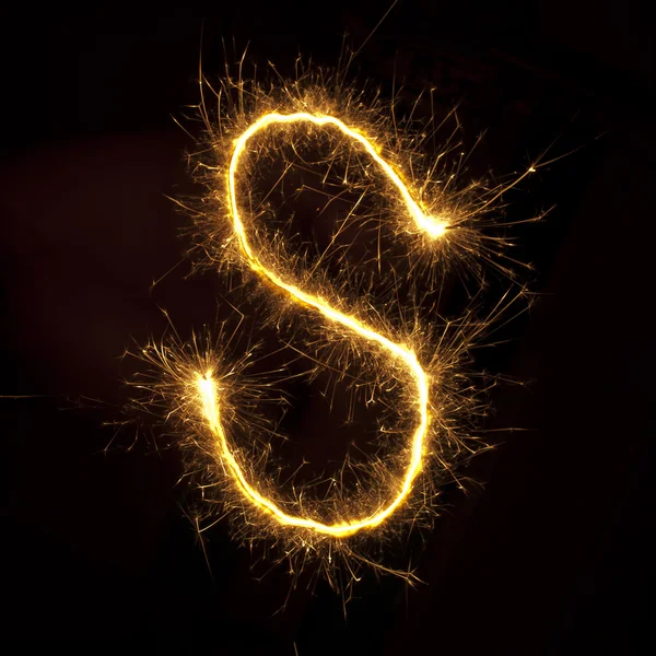 Flame S letter — Stock Photo, Image