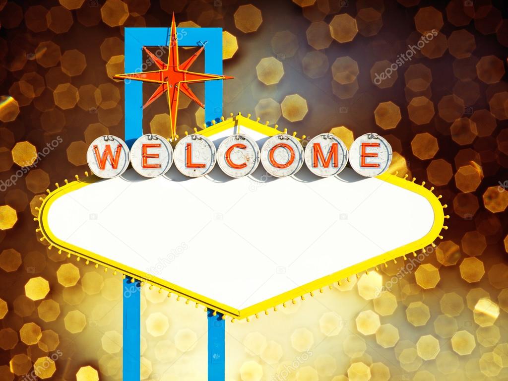 Blank Welcome To Las Vegas neon sign