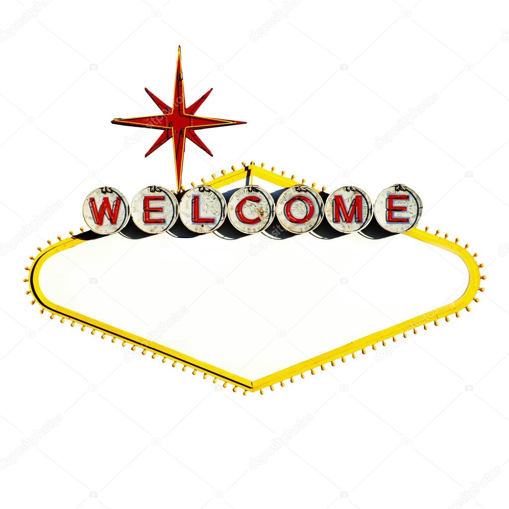 Blank Welcome To Las Vegas neon sign