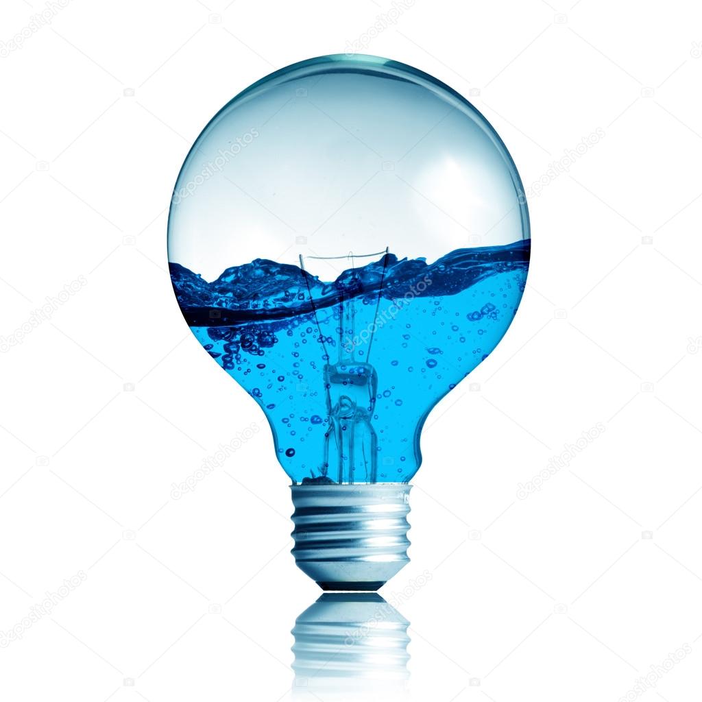 Light bulb with water inside — Stock Photo © somchaij 31425759