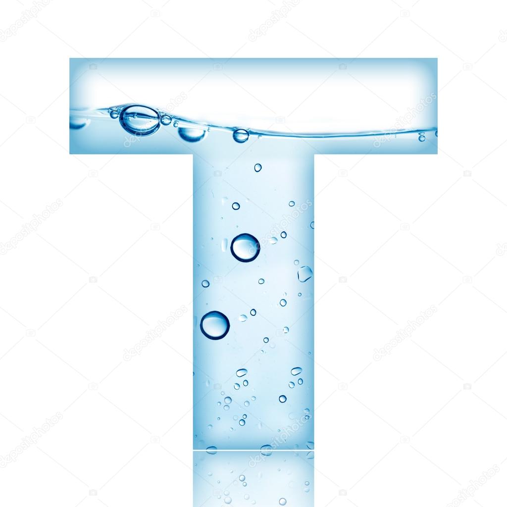Water bubble alphabet letter. Letter T &#8212; Stock Photo © somchaij ...