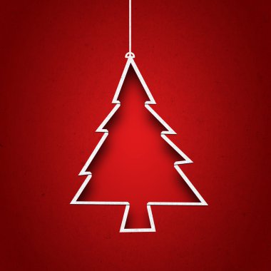 Kağıt formu Noel ağacı kesmek