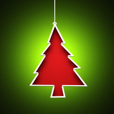 Kağıt formu Noel ağacı kesmek