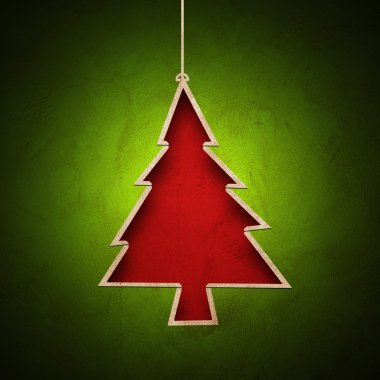grunge duvar formu Noel ağacı