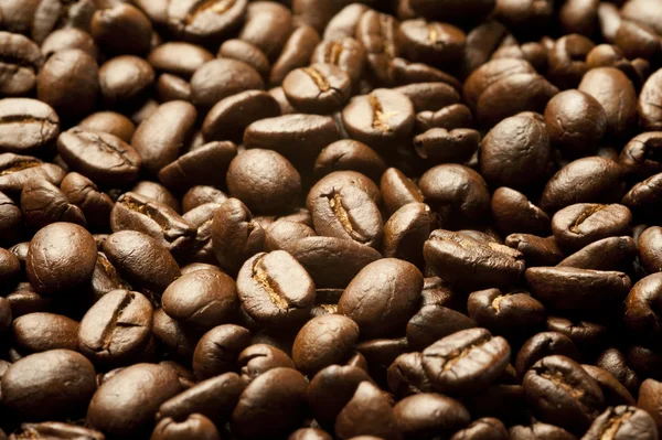 Nahaufnahme von braunen Kaffeebohnen — Stockfoto