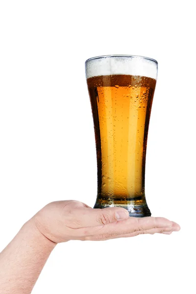 Beer on hand — Stock Photo, Image