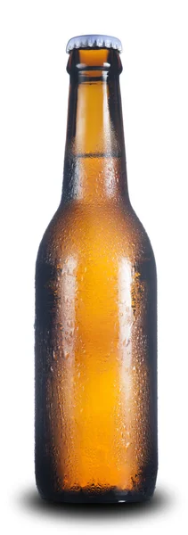 Garrafa fria de cerveja light — Fotografia de Stock