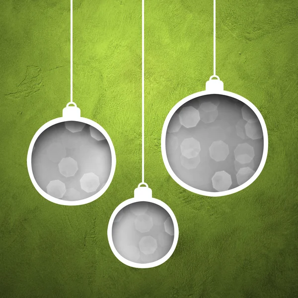 Gat knippen in grunge muur naar formulier kerstballen — Stockfoto