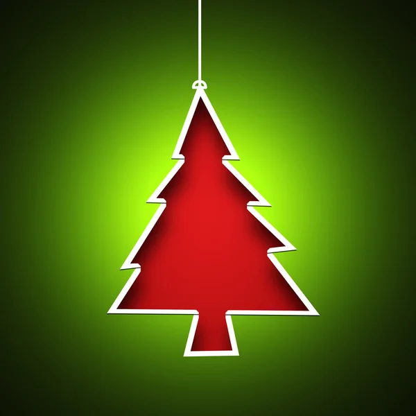 Paper cut to form christmas tree — Stock Photo, Image