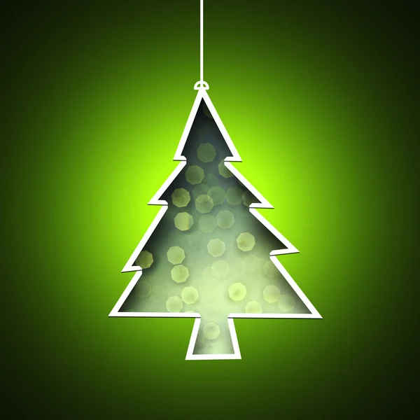 Paper cut to form christmas tree — Stock Photo, Image