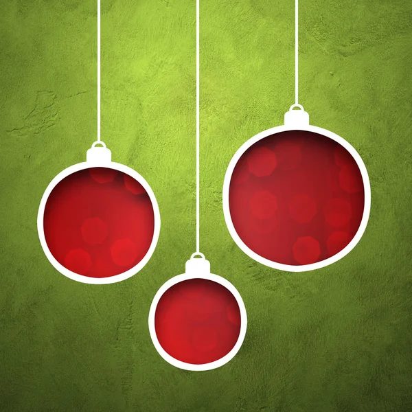 クリスマス ボールの形にグランジ壁にカット穴 — ストック写真