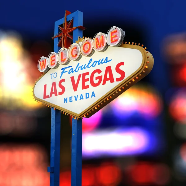 Bem-vindo ao sinal de néon de Las Vegas — Fotografia de Stock