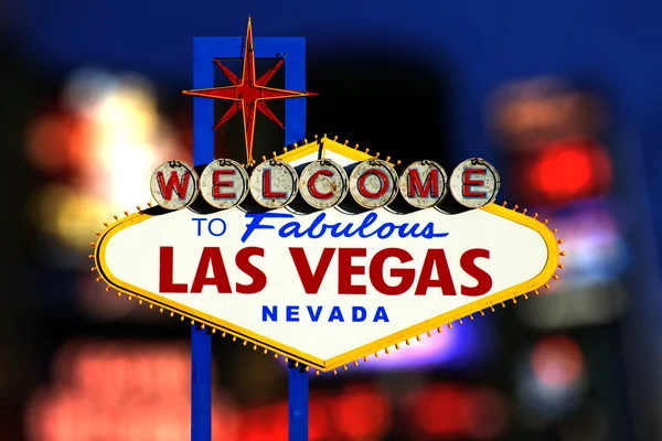 Welcome To Las Vegas neon sign — Stock Photo, Image