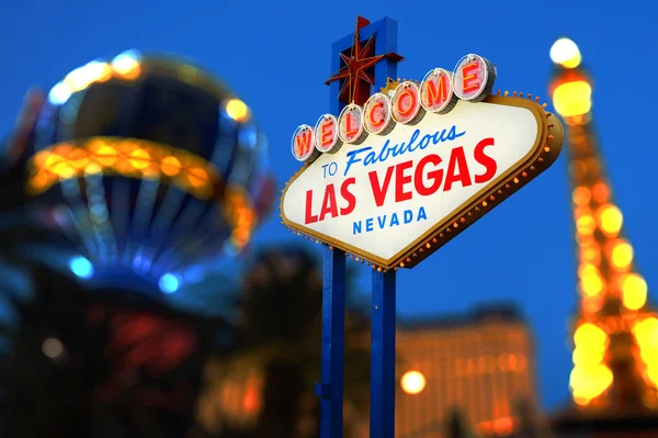 Bienvenido a Las Vegas signo de neón — Foto de Stock