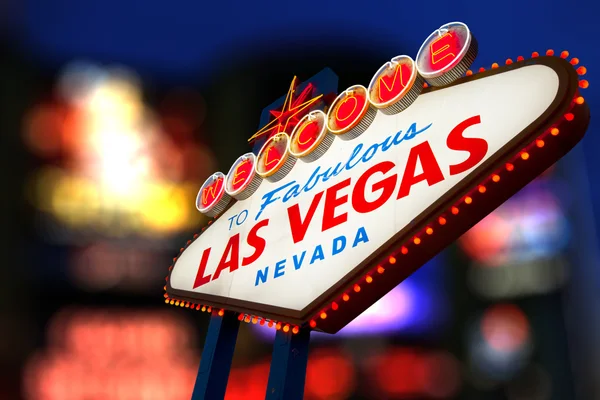 Bienvenido a Las Vegas signo de neón — Foto de Stock