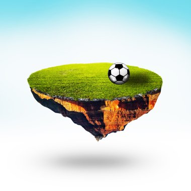 kayan gezegenin sahada futbol topu