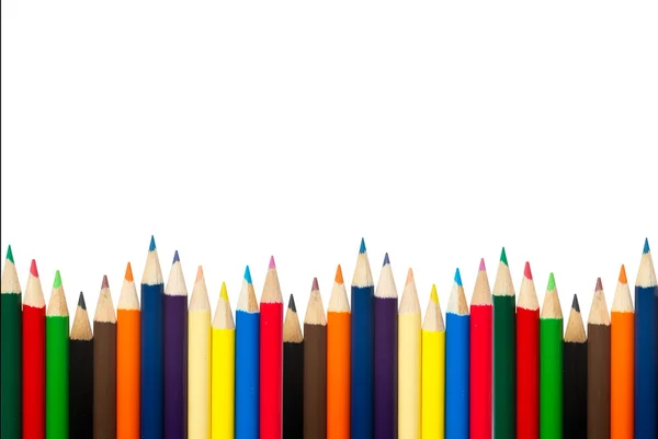 Berbagai macam pensil berwarna — Stok Foto