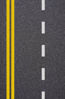 asfalt yol doku beyaz ve sarı çizgili