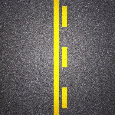 asfalt yol doku sarı çizgili