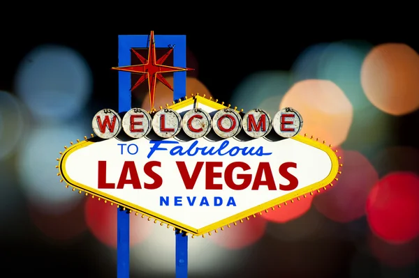 Bem-vindo ao fabuloso sinal de Las Vegas — Fotografia de Stock
