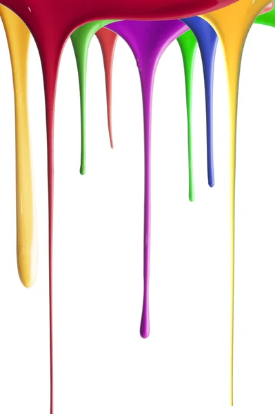 Verter tintas de várias cores — Fotografia de Stock